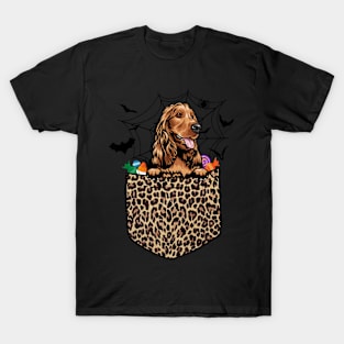 Cute Dog Lover Gift Leopard Cocker Spainel Halloween T-Shirt